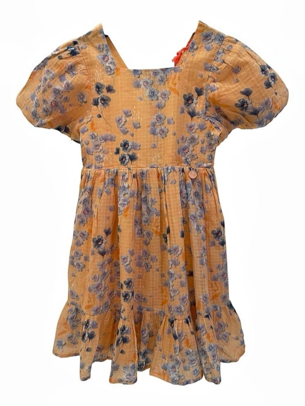 Angel & Rocket Apricot Floral Dress Girls Size 8 NWT